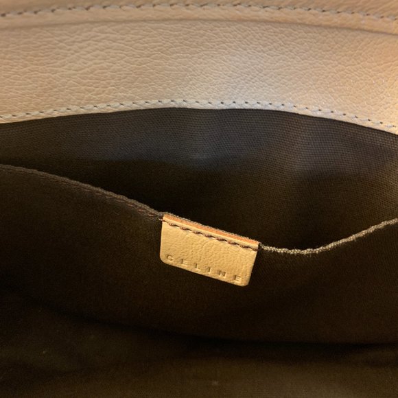 Celine Cream Color Boogie Leather Handbag - Picture 8 of 15